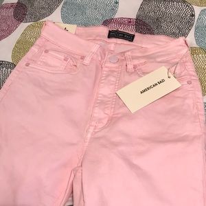 Pink high rise pants